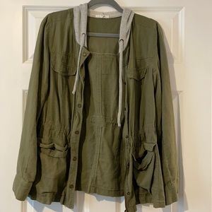 Army green coat